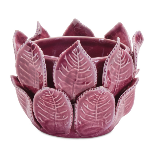 Storeware Bud Vase with Leaves Accent (Set of 2) -Ship Only