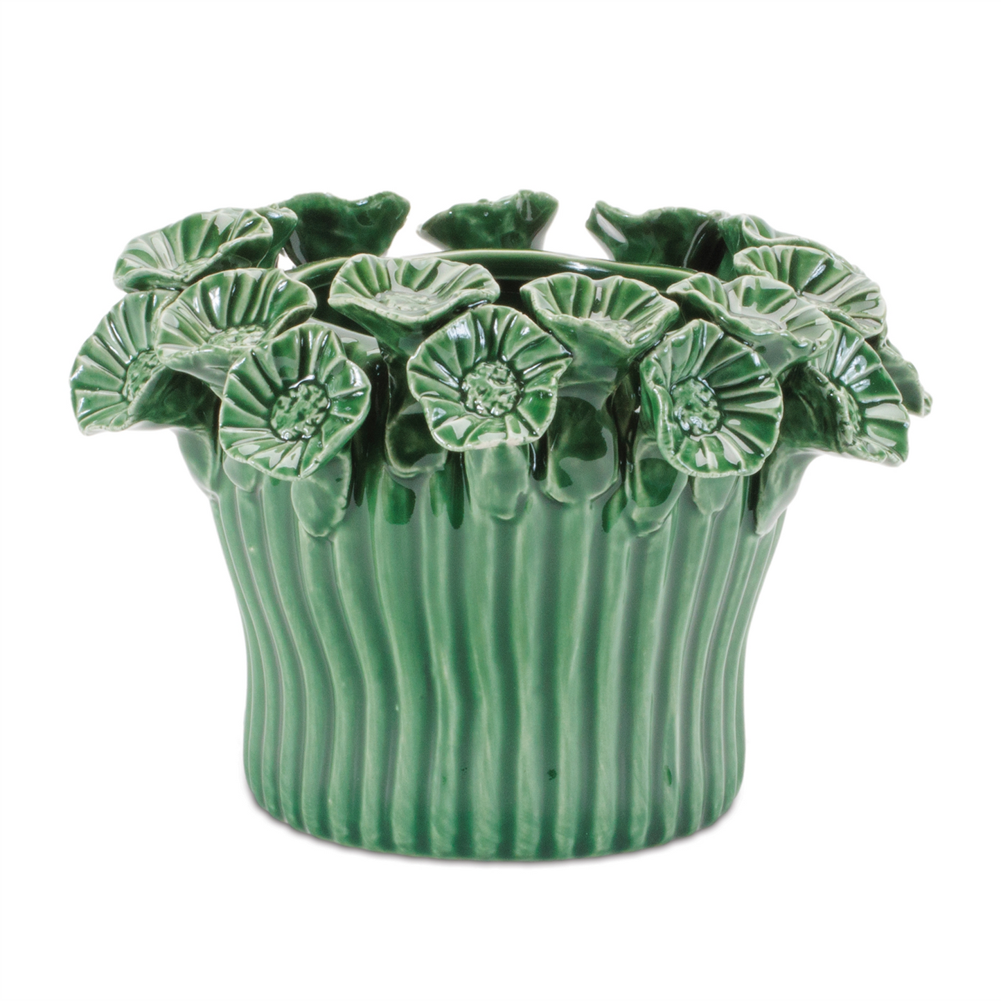 Storeware Bud Vase with Floral Accent (Set of 2)