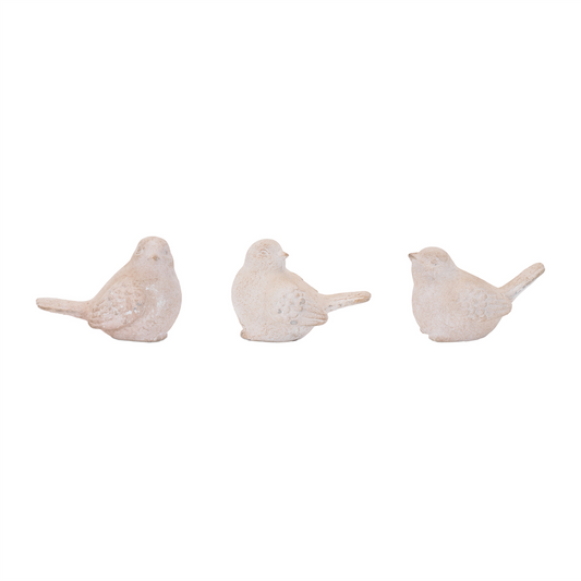 Bird (Set of 6) 4”H Resin -Ship Only
