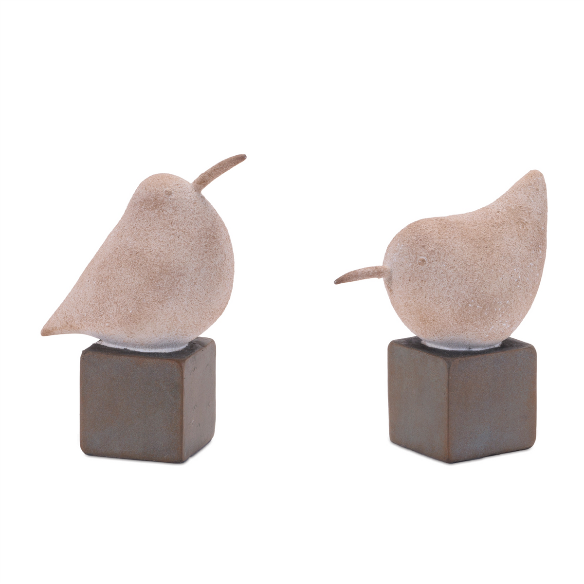 Bird on Base (Set of 2) 4.75"H, 5.5"H Resin -Ship Only