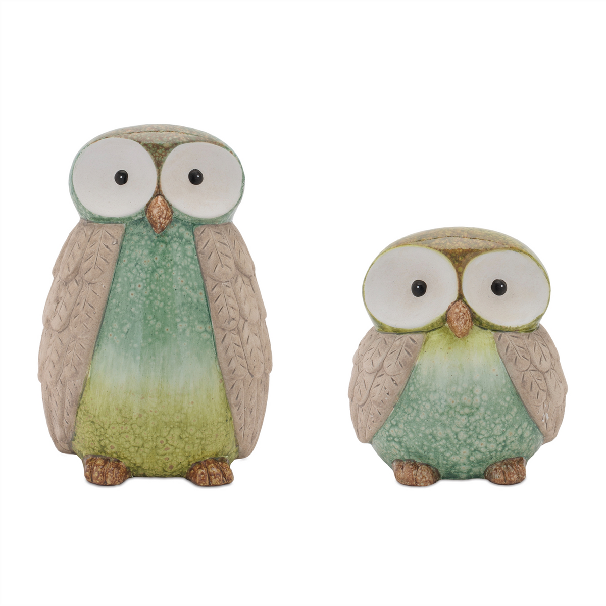 Terra Cotta Owl Decor (Set of 2) -Ship Only