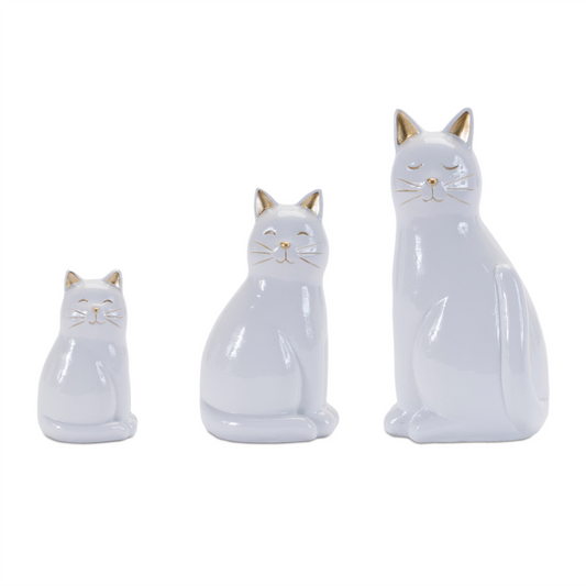 Sitting Cat Figurine (Set of 6) -Ship Only