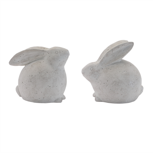 Rabbit (Set of 2) 5.25"H, 5.75"H Resin -Ship Only