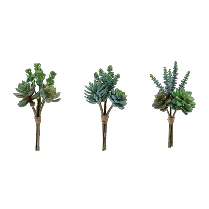 Succulent Bundle (Set of 6) 8.5"H, 8.75"H, 9.5"H Plastic