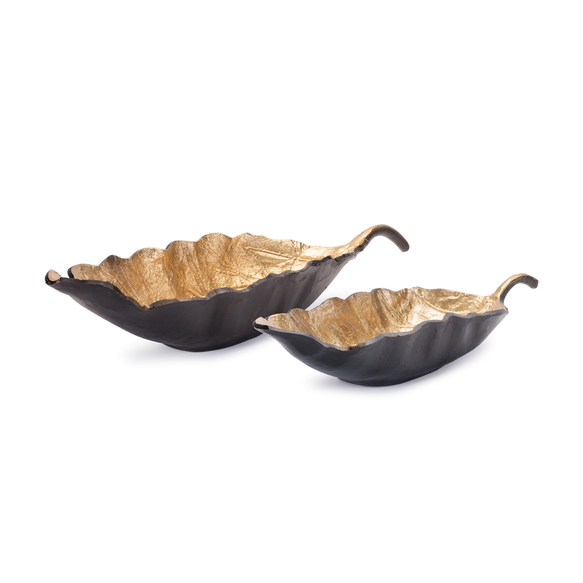 Metallic Aluminum Leaf Bowl (Set of 2) -Ship Only
