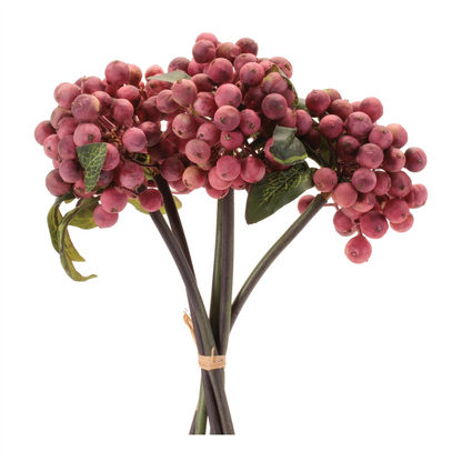 Berry Bundle (Set of 4) 11”H Styrofoam/Polyester