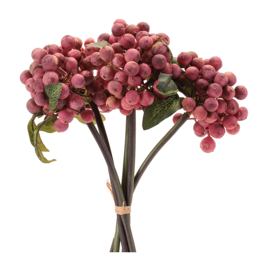 Berry Bundle (Set of 4) 11”H Styrofoam/Polyester -Ship Only