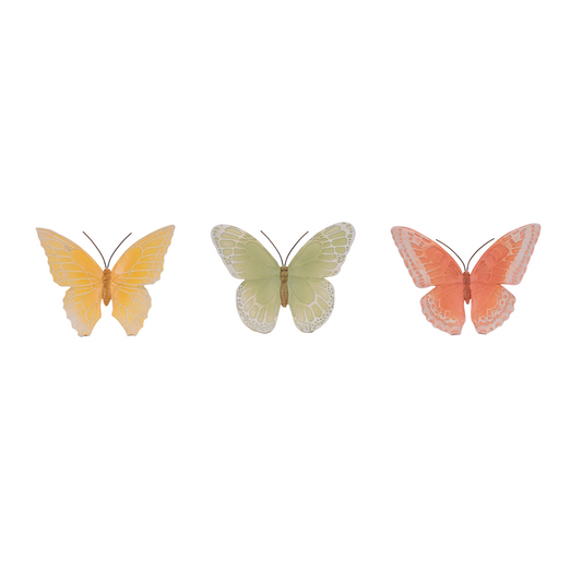 Colorful Butterfly Decor (Set of 3) -Ship Only