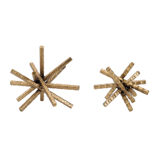 Décor Accent (Set of 4) 5"H, 6.5"H Iron -Ship Only