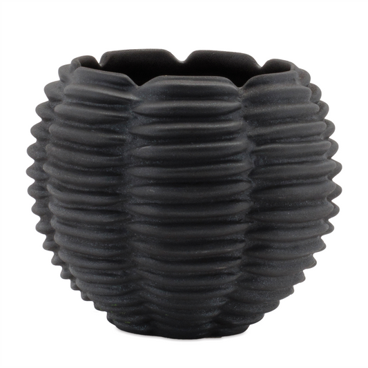 Ribbed Ceramic Bud Vase (Set of 2) -Ship Only
