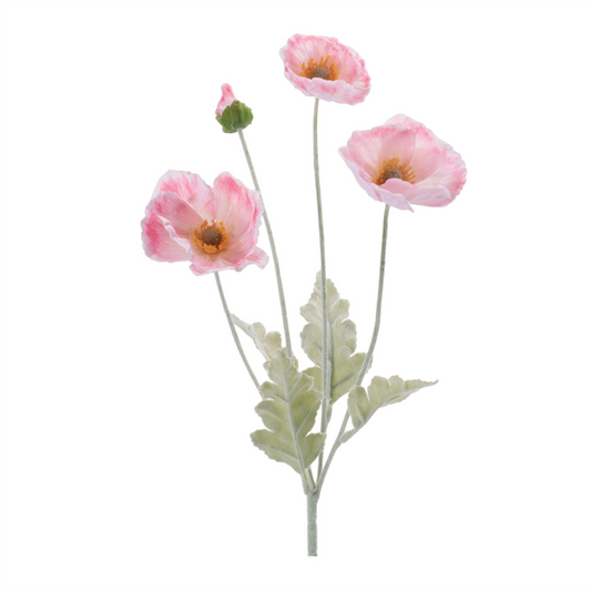Poppy Floral Spray (Set of 6) -Ship Only