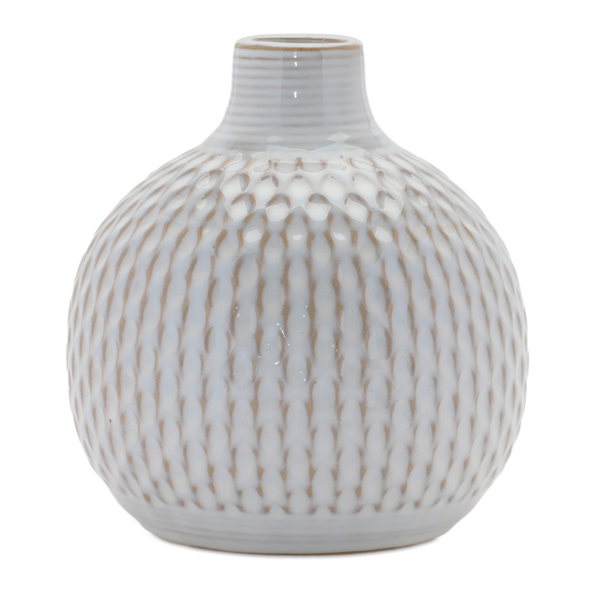 Notched Ceramic Bottle Vase (Set of 4)