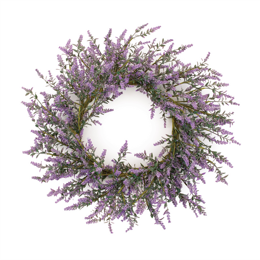 Lavender Wreath 20”D Plastic/Foam -Ship Only