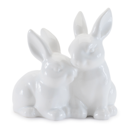 Ceramic Mini Garden Bunny Couple (Set of 4) -Ship Only