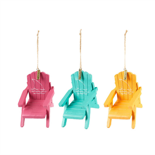 Margaritaville Adirondack Chair Ornament (Set of 3) -Ship Only