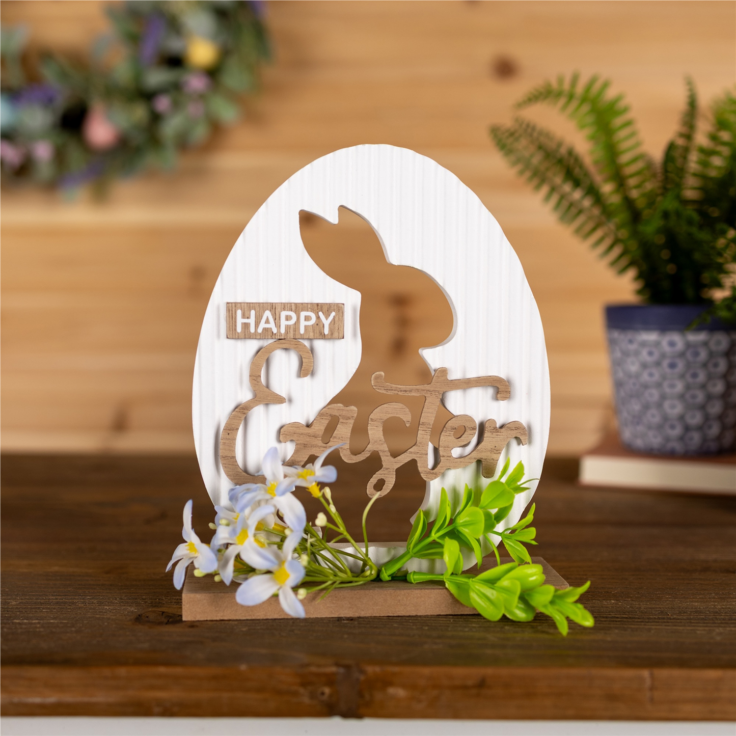 Happy Easter Rabbit Tabletop Sign