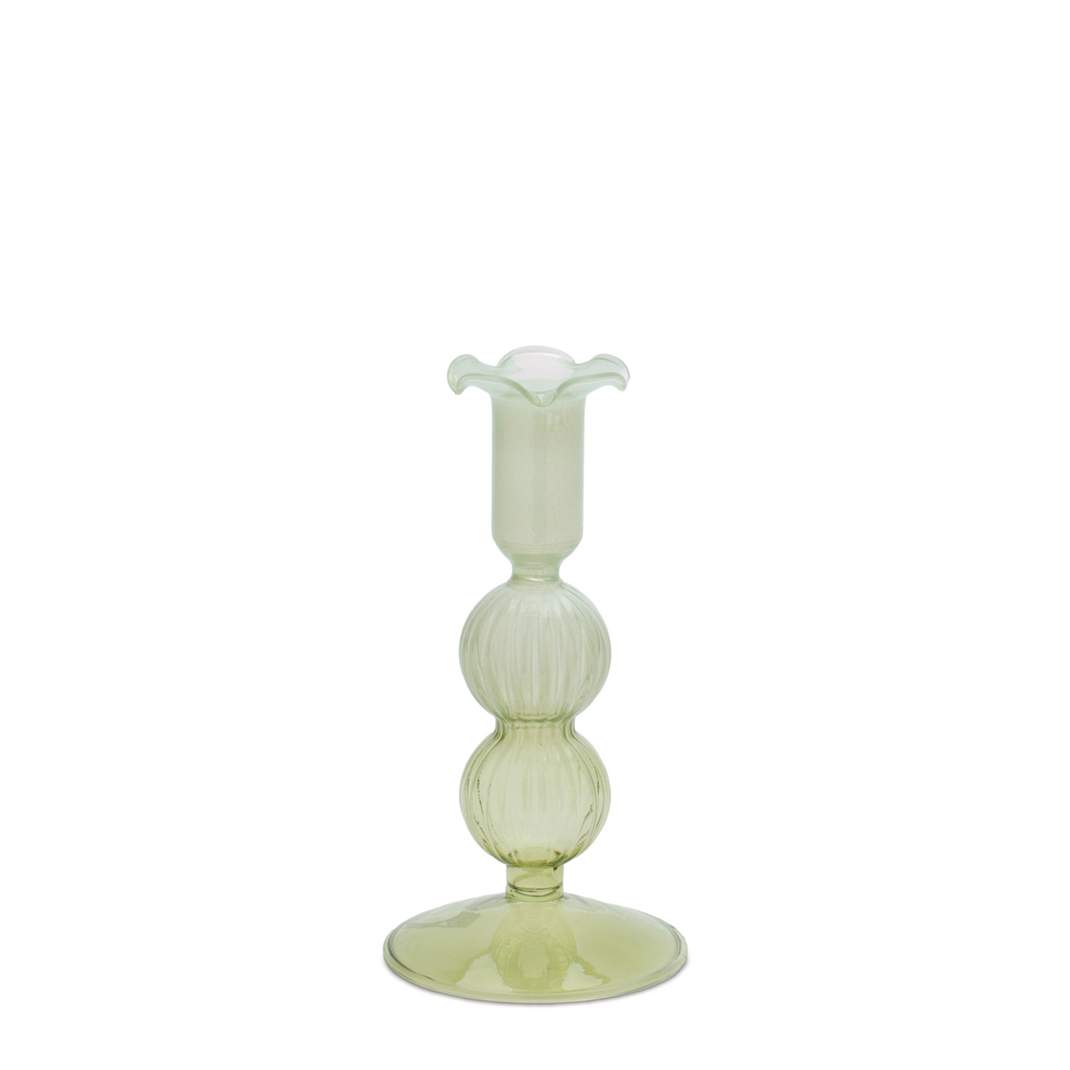 Taper Candle Holder (Set of 3) 6.5"H, 8"H, 9.75"H Glass -Ship Only