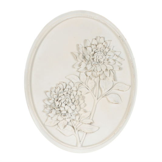 Floral Plaque (Set of 3) 10”H Resin -Ship Only