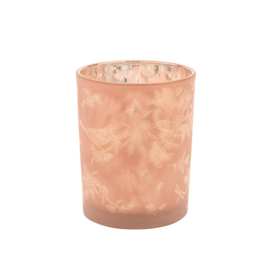 Candle Holder (Set of 2) 4"D x 5"H, 4.5"D x 7"H Glass -Ship Only
