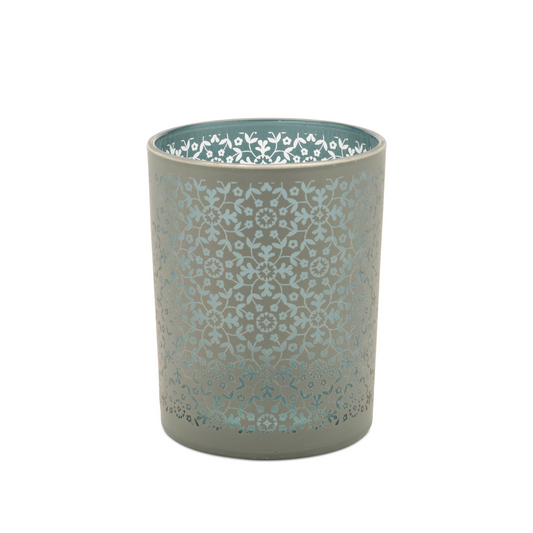 Candle Holder (Set of 2) 4"D x 5"H, 4.5"D x 7"H Glass -Ship Only