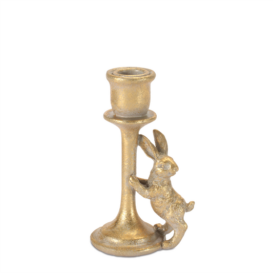 Rabbit Taper Candle Holder (Set of 4) 6"H, 7.75"H Resin -Ship Only