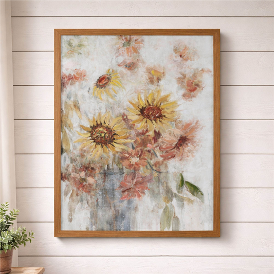 Floral Frame 18"L x 24"H Paper/Glass -Ship Only
