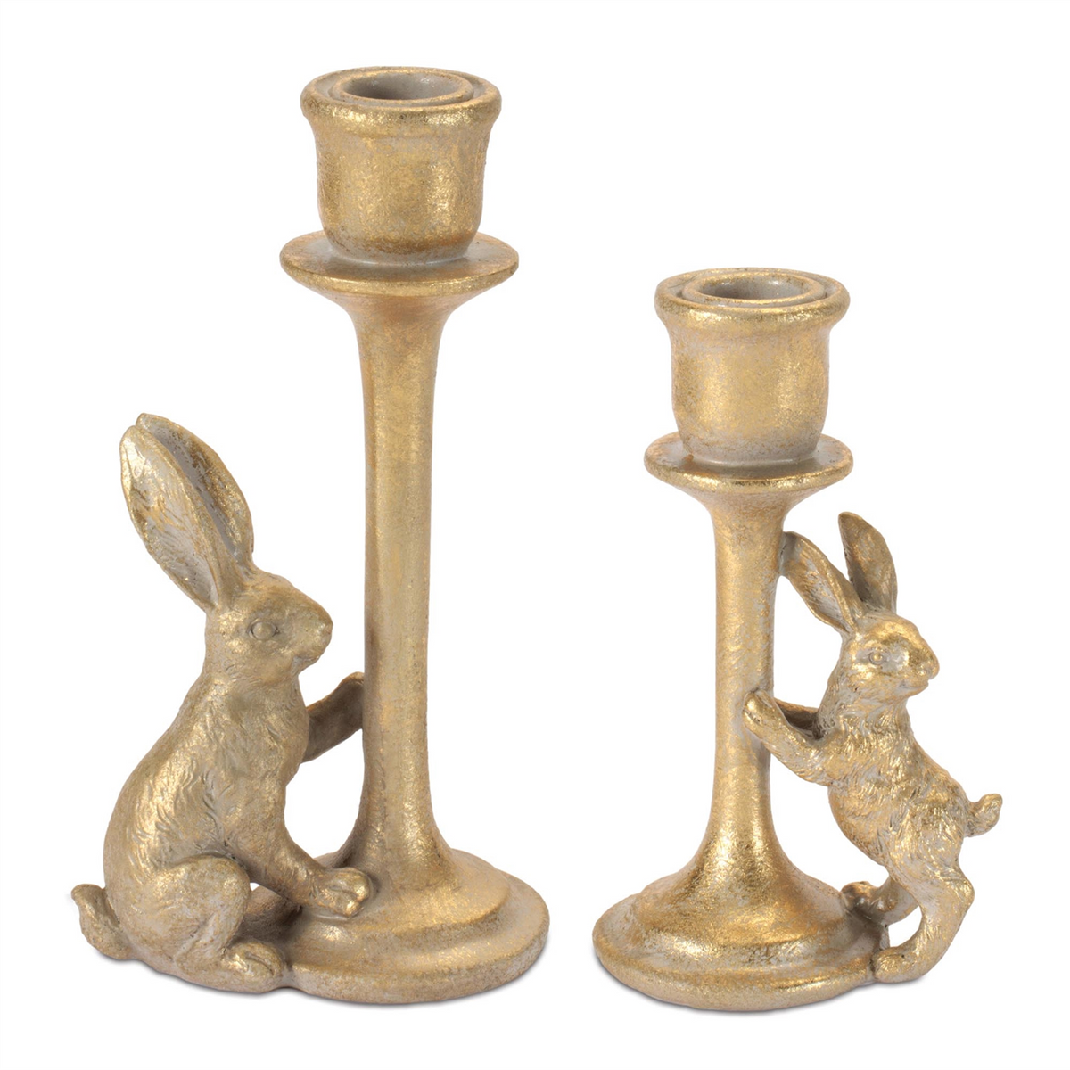 Rabbit Taper Candle Holder (Set of 4) 6"H, 7.75"H Resin