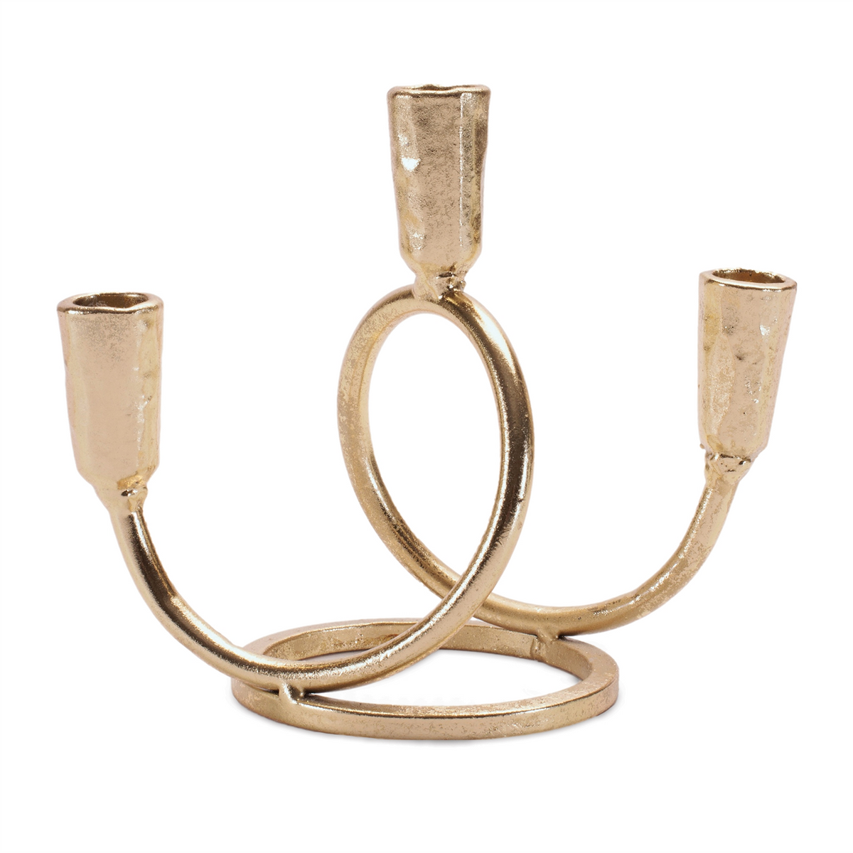 Triple Taper Candle Holder 7”H Metal -Ship Only