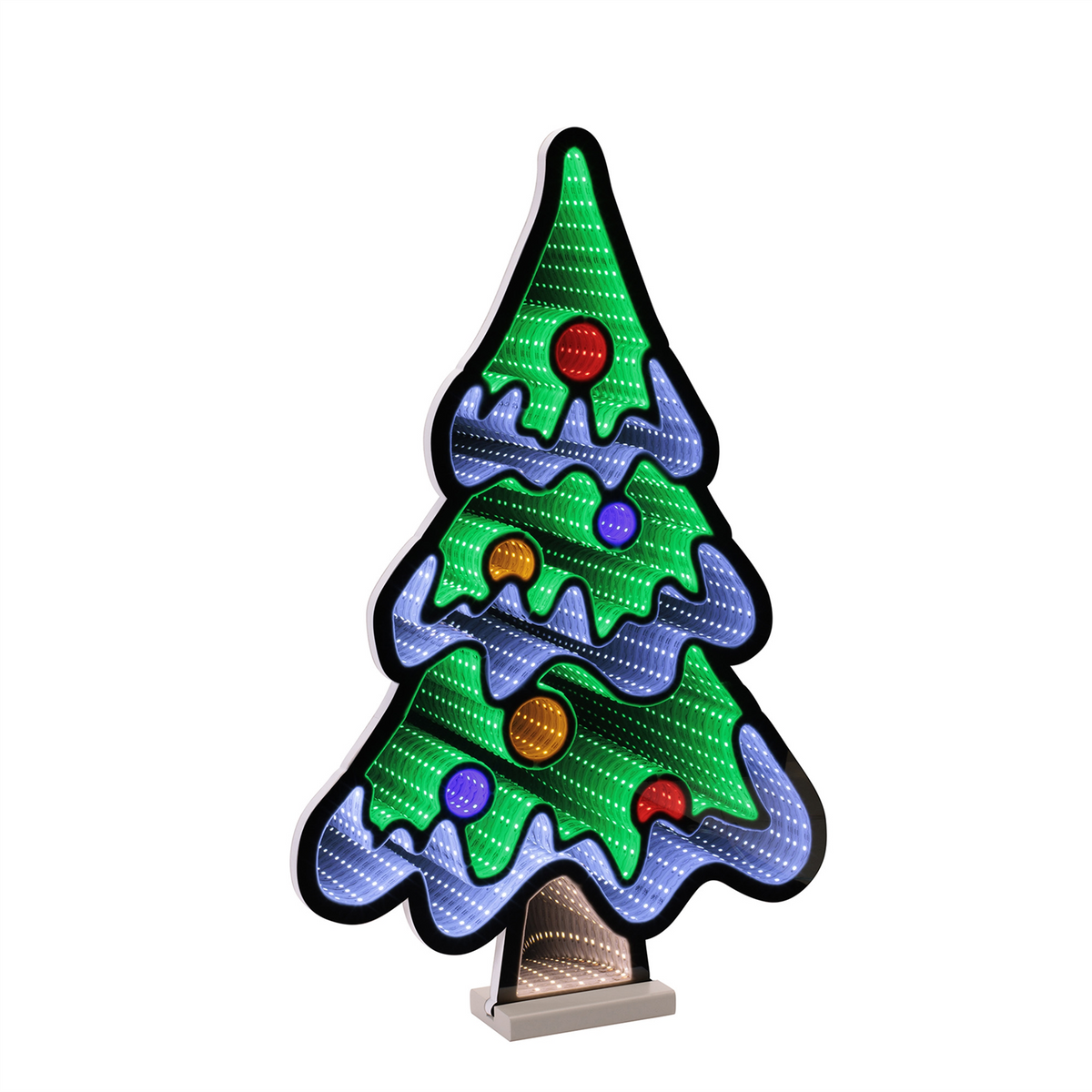 Christmas Tree w/Snow Ekkolight 23.5”H Acrylic UL Plug -Ship Only