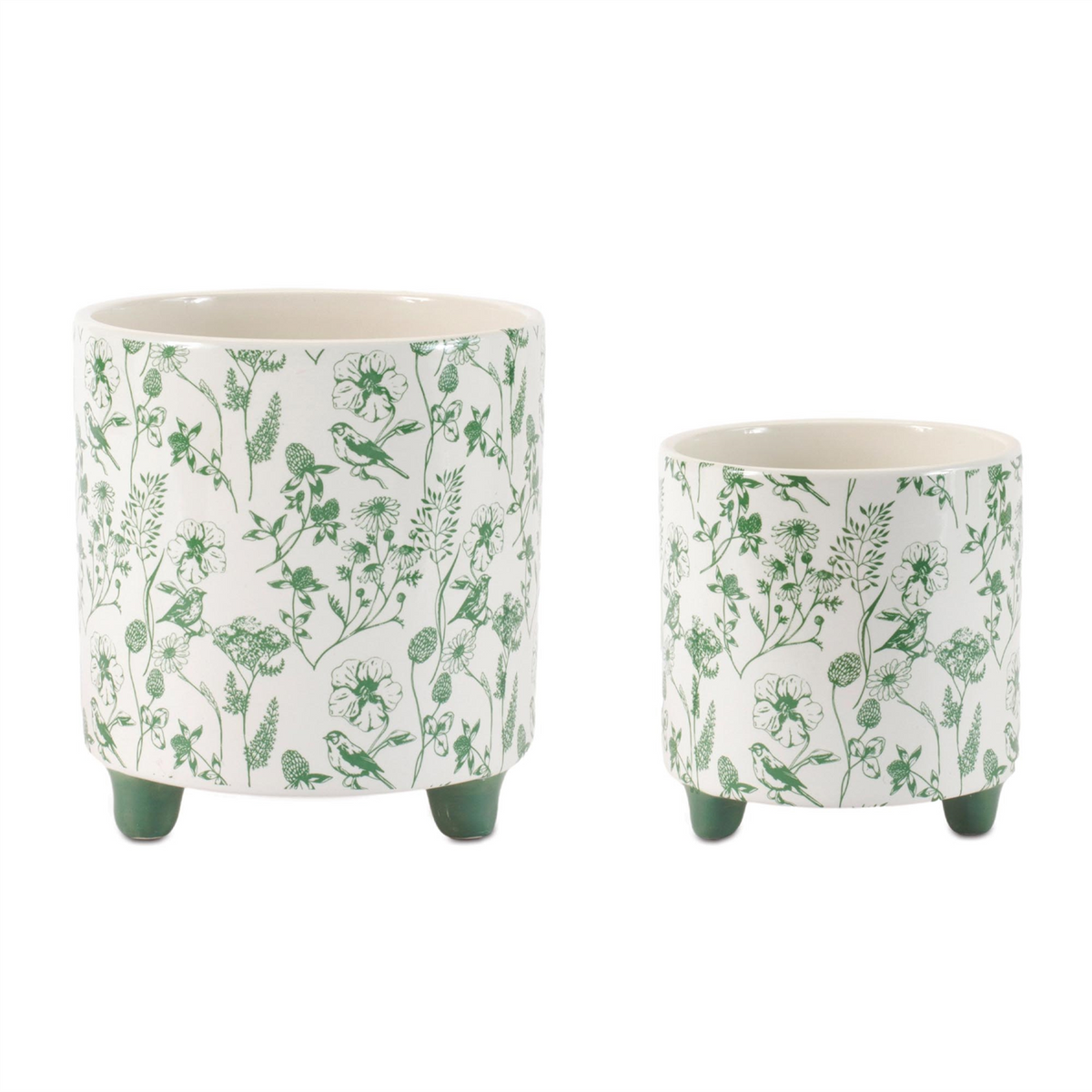 Container (Set of 2) 4"D x 4.25"H, 5.25"D x 6"H Dolomite -Ship Only