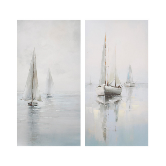 Sailboat Print (Set of 2) 12"L x 24"H Canvas -Ship Only