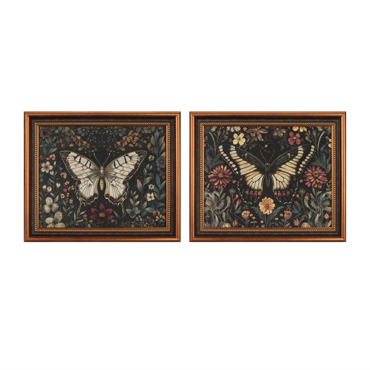 Framed Butterfly Print (Set of 2) 24"L x 20"H Canvas -Ship Only