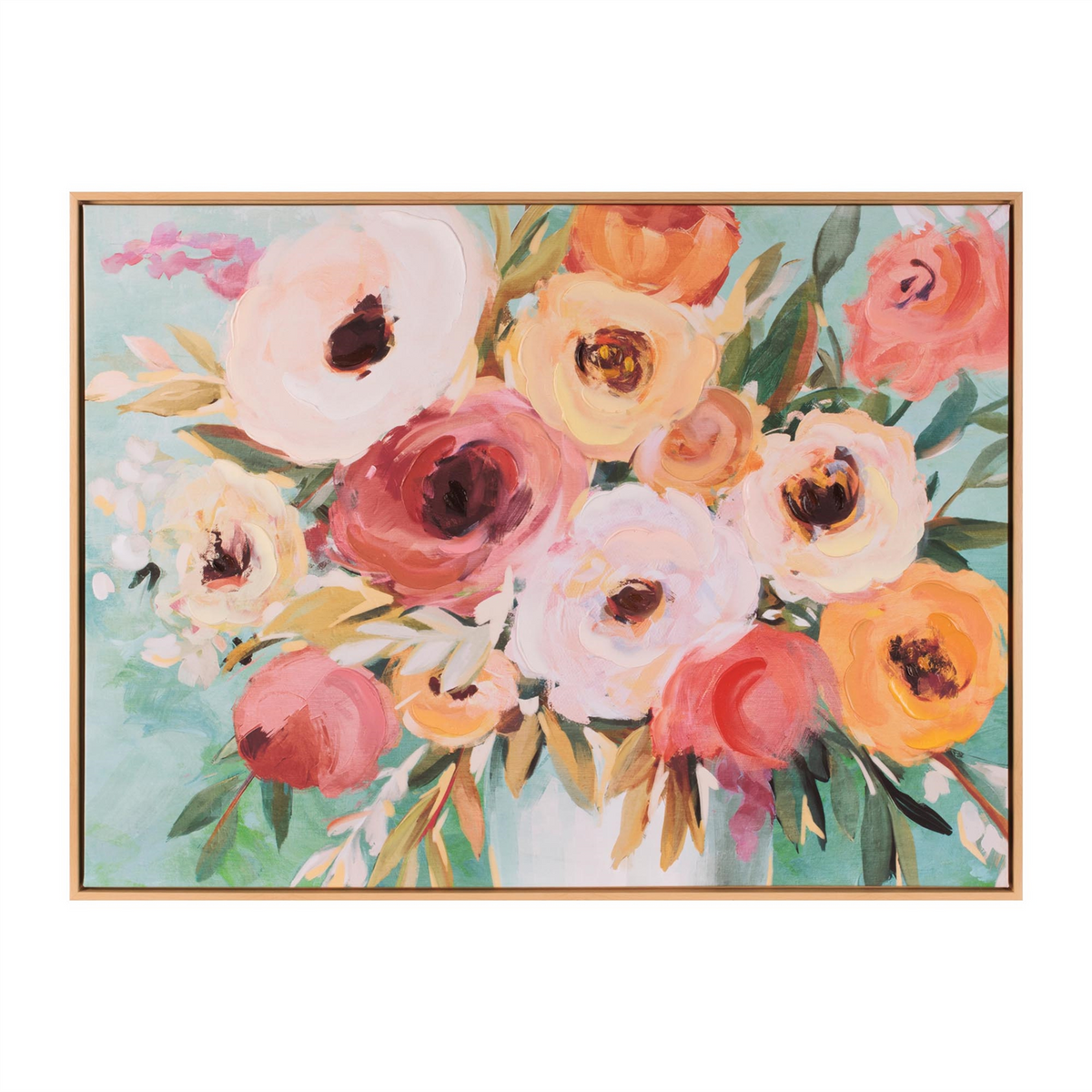 Floral Frame 32.5"L x 24.5"H Canvas -Ship Only