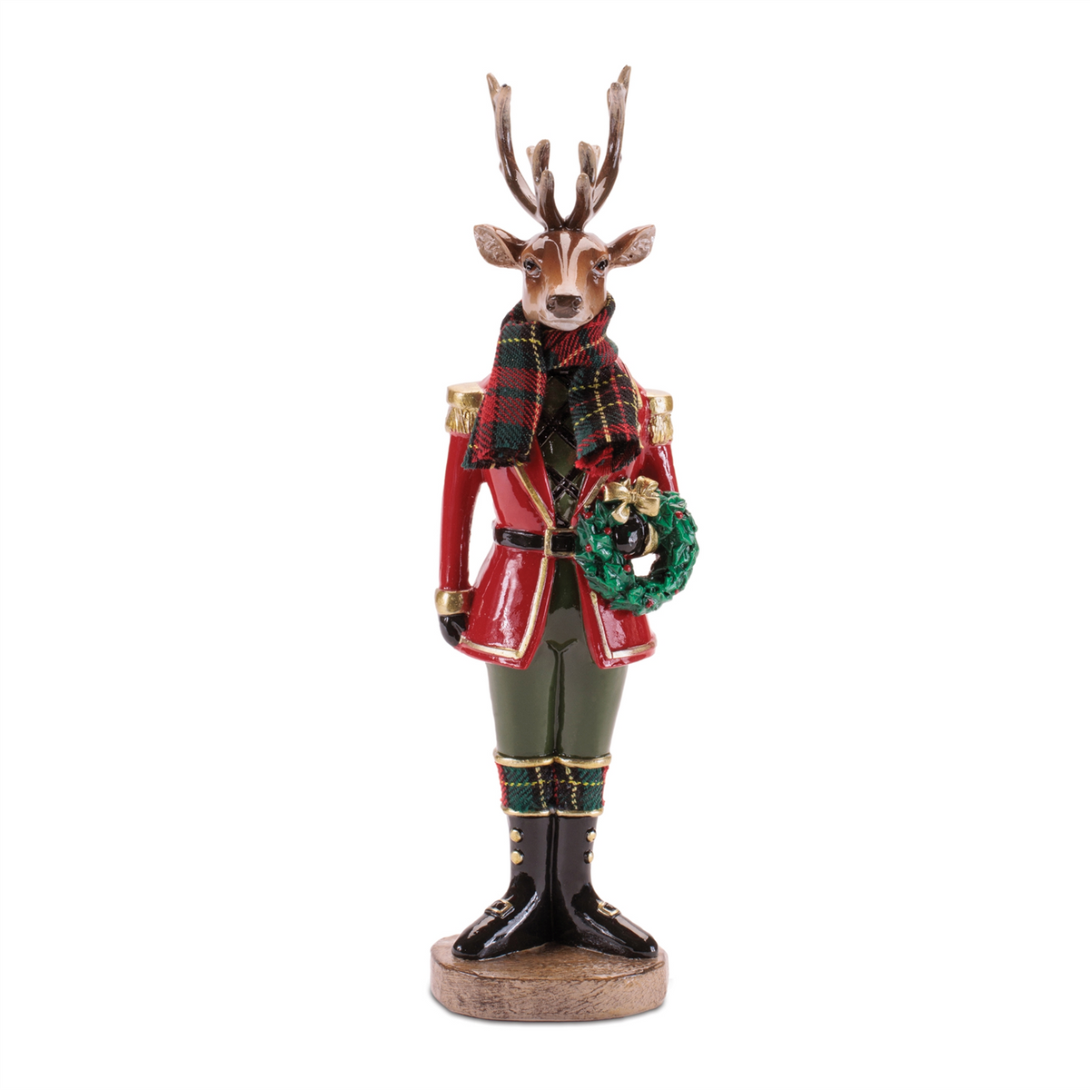 Deer Soldier (Set of 4) 10.75”H Resin/Fabric -Ship Only