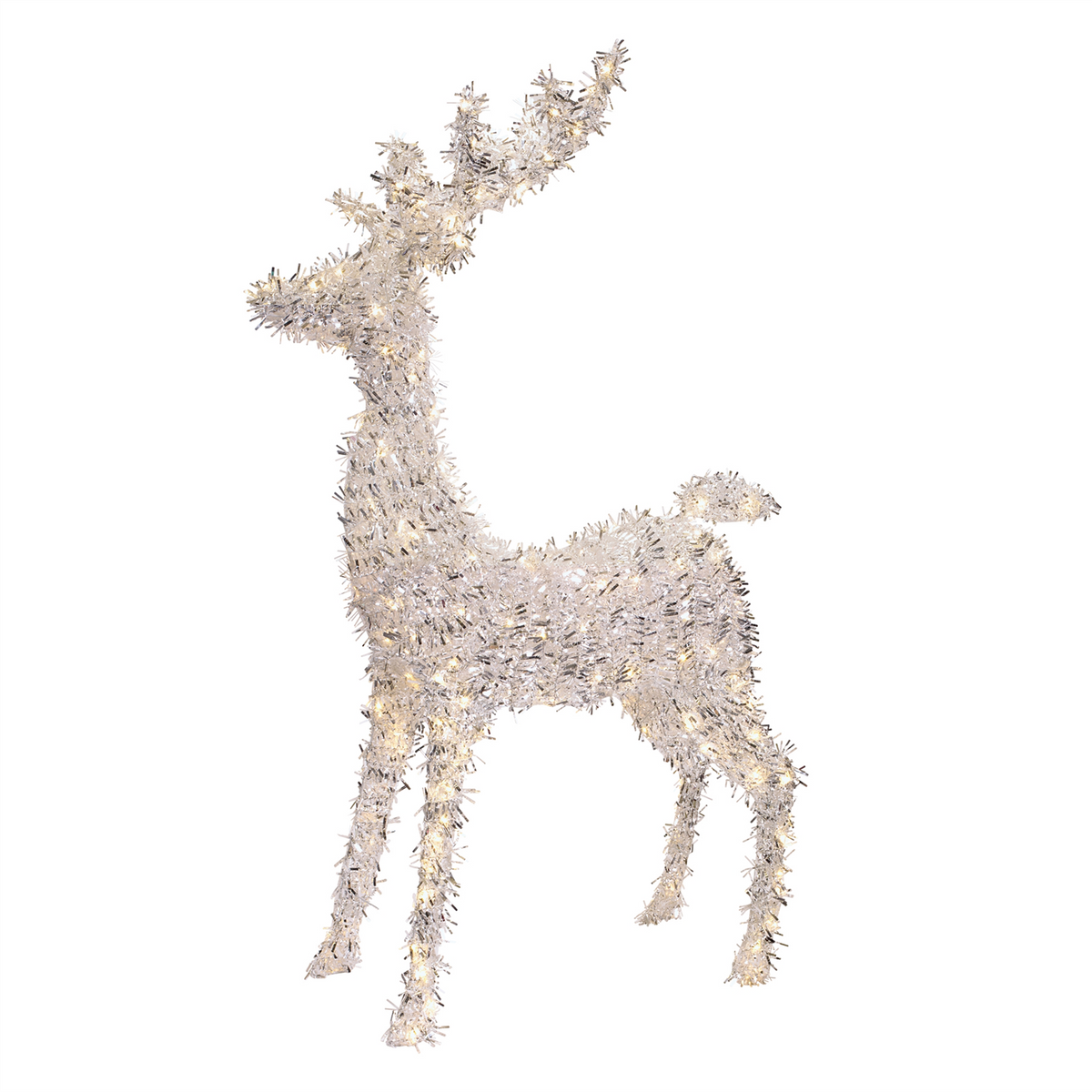 LED Deer (Set of 2) 50”H Tinsel/Wire UL Plug