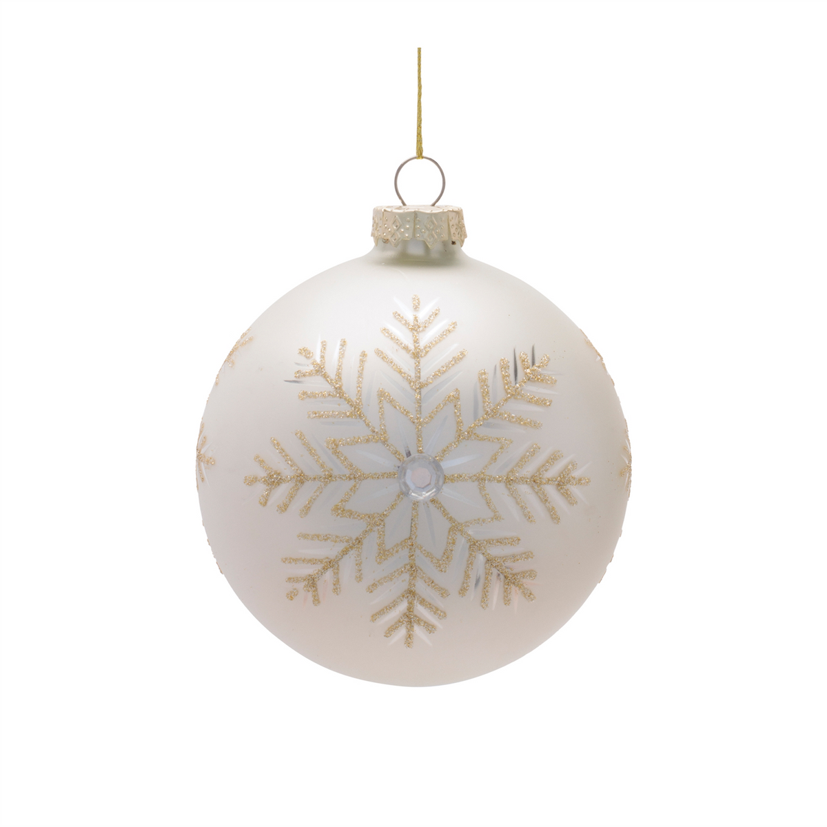 Ornament (Set of 6) 4"D, 4.5"H Glass -Ship Only