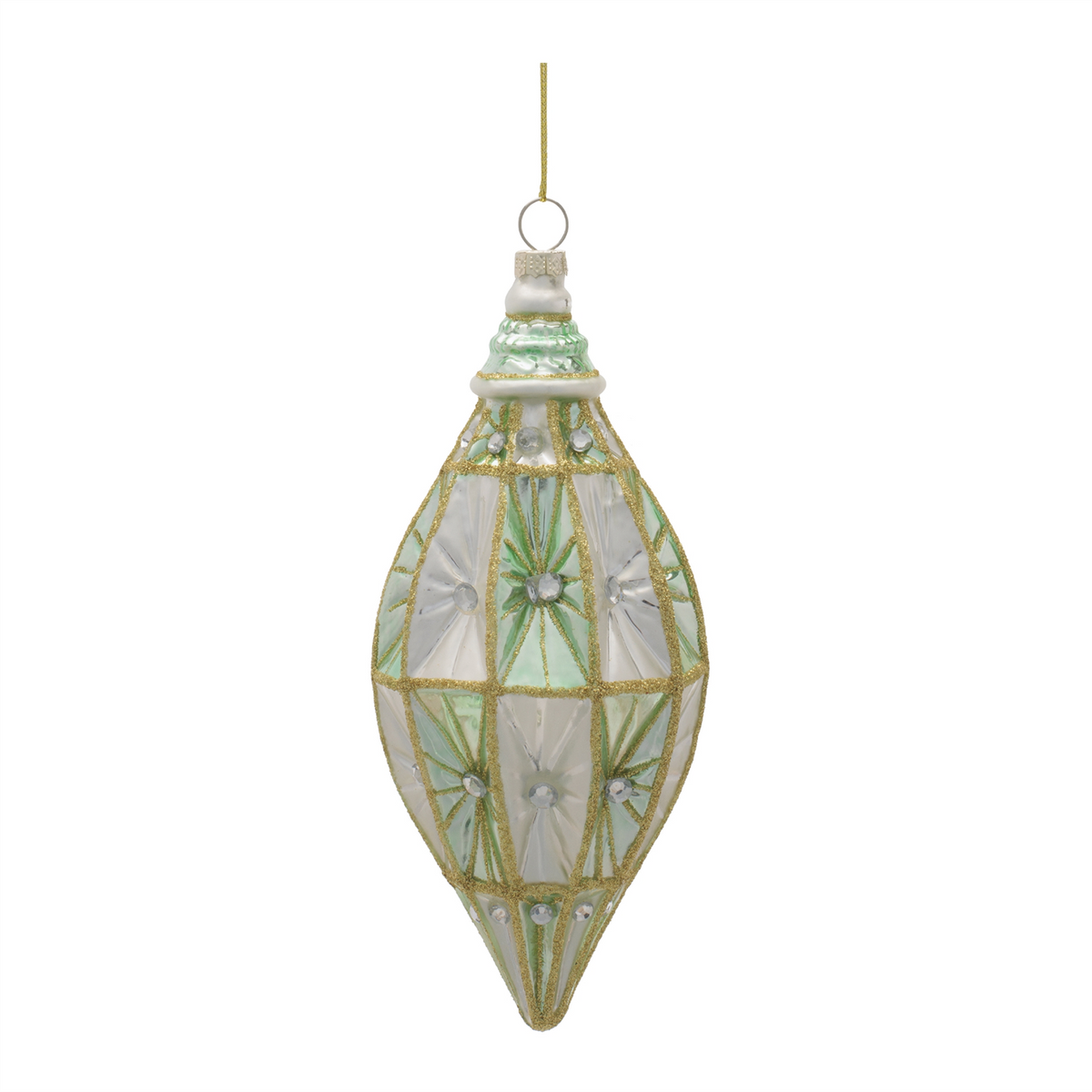 Ornament (Set of 6) 3.75"H, 6.5"H Glass