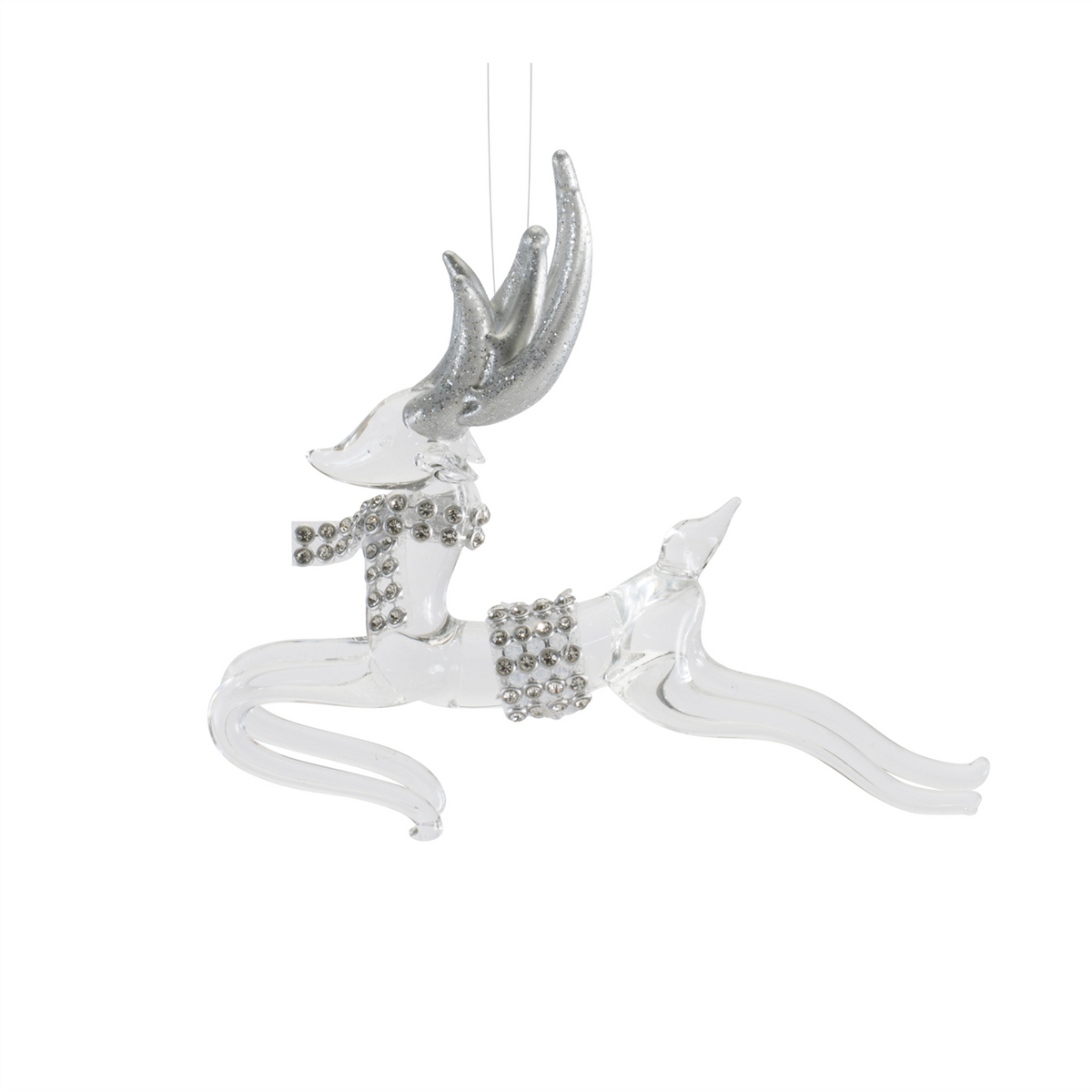 Deer Ornament (Set of 6) 3"H, 4.25"H Glass