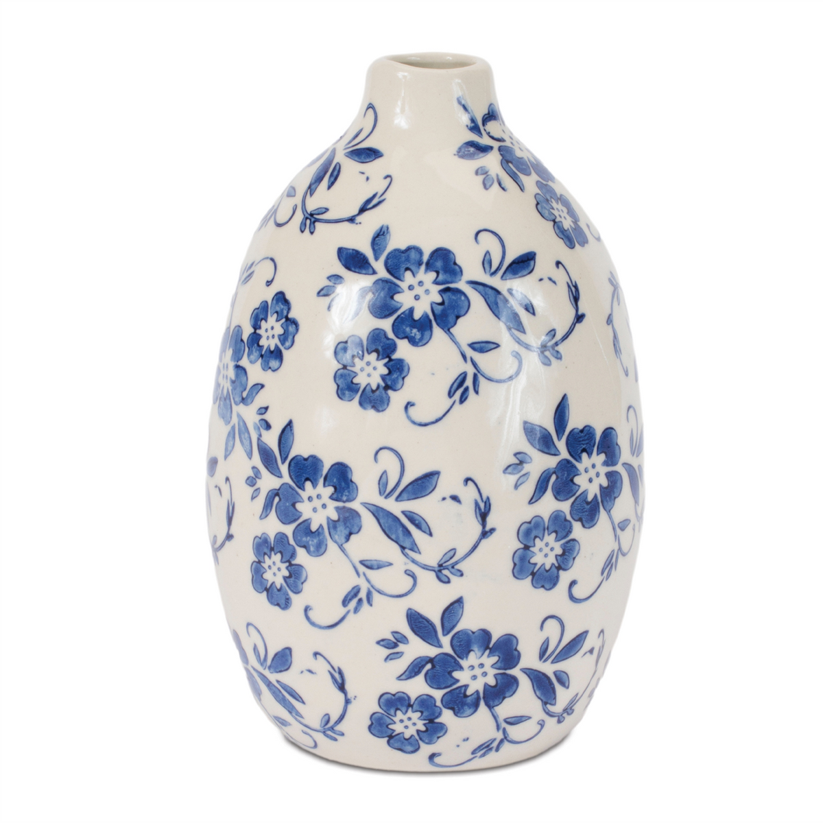 Vase (Set of 4) 4.5"H, 6.25"H Stoneware -Ship Only