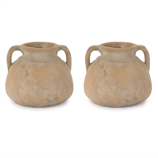 Container (Set of 2) 4.5”H Terra Cotta -Ship Only