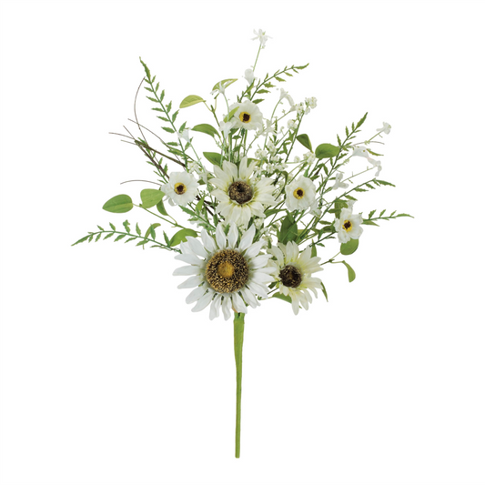 Mixed Sunflower Bush (Set of 2) 23.5”H Polyester/Plastic -Ship Only