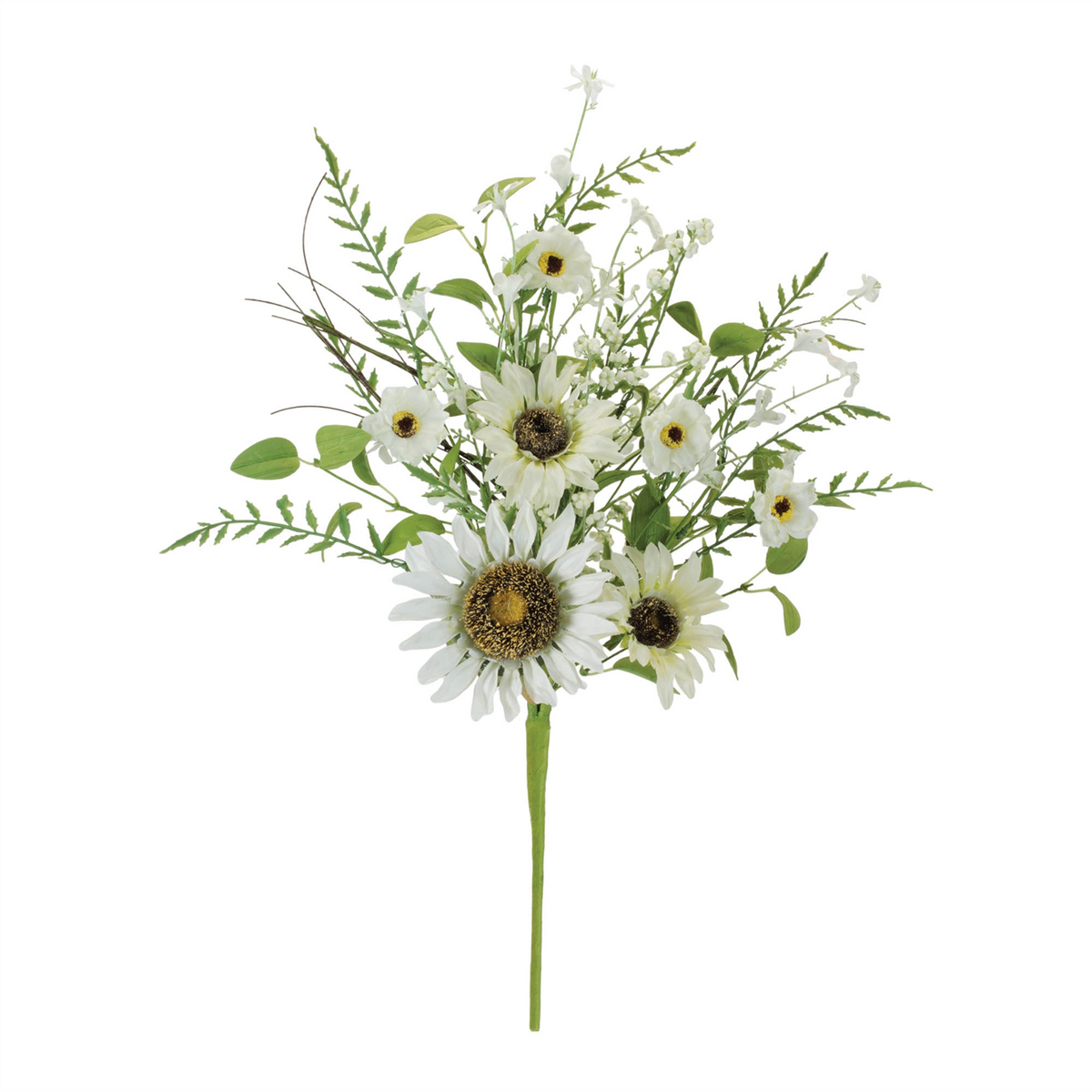 Mixed Sunflower Bush (Set of 2) 23.5”H Polyester/Plastic -Ship Only