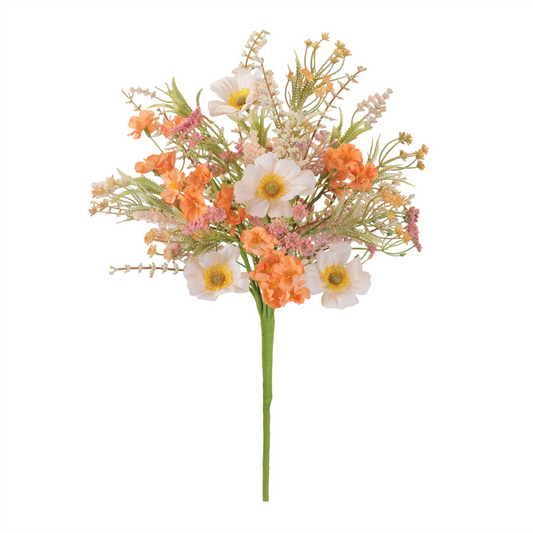 Mixed Floral Bush (Set of 2) 21”H Polyester/Plastic -Ship Only