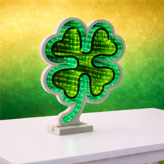 Four Leaf Clover Ekkolight 14”H Acrylic UL Plug -Ship Only