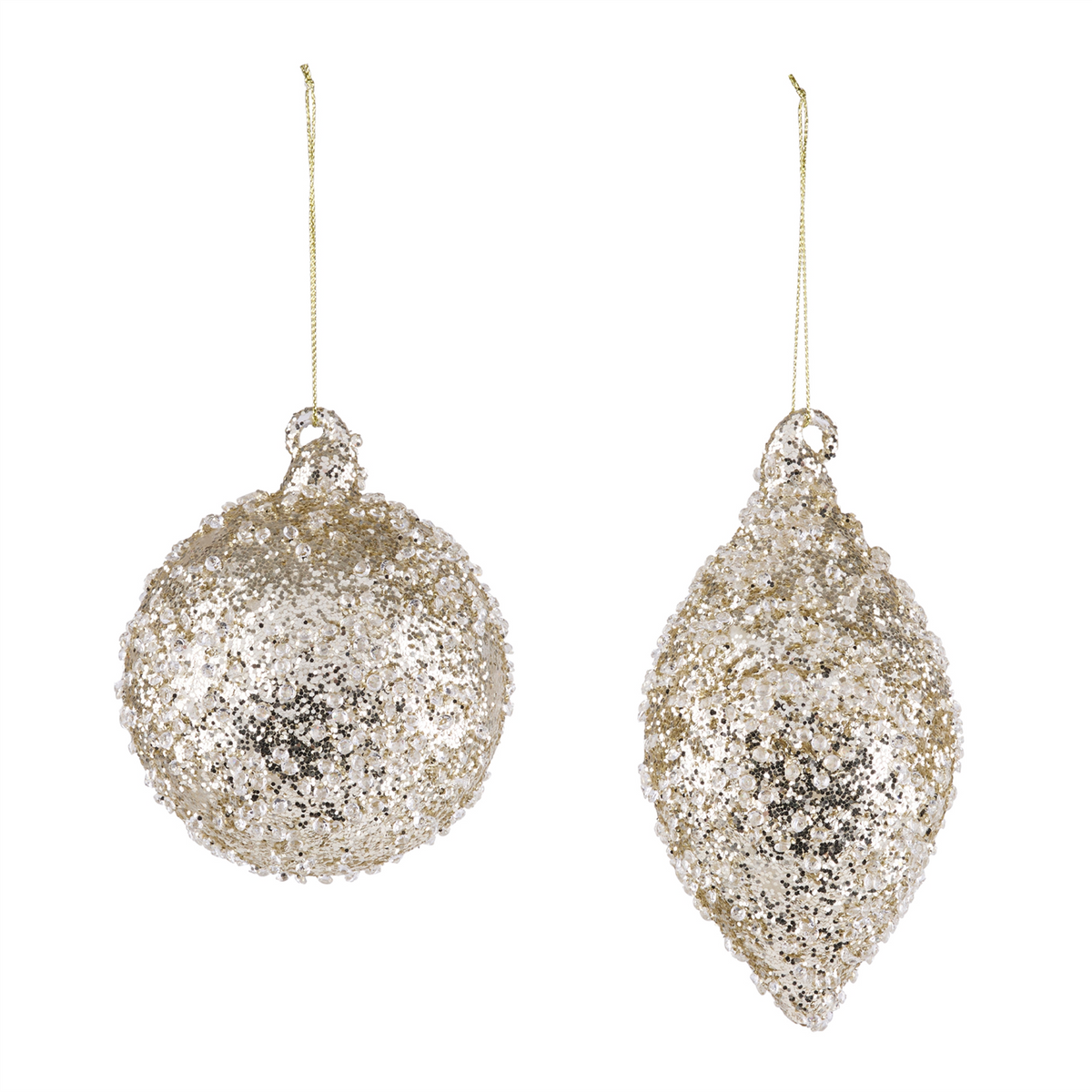 Ornament (Set of 6) 4"D, 5.5"H Glass