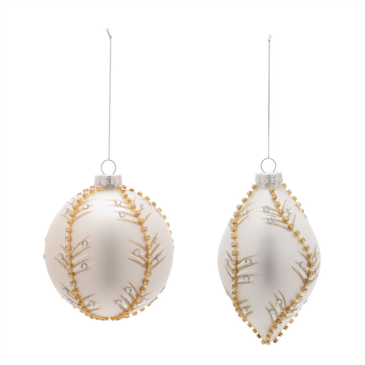 Ornament (Set of 6) 4"D, 4.25"H Glass