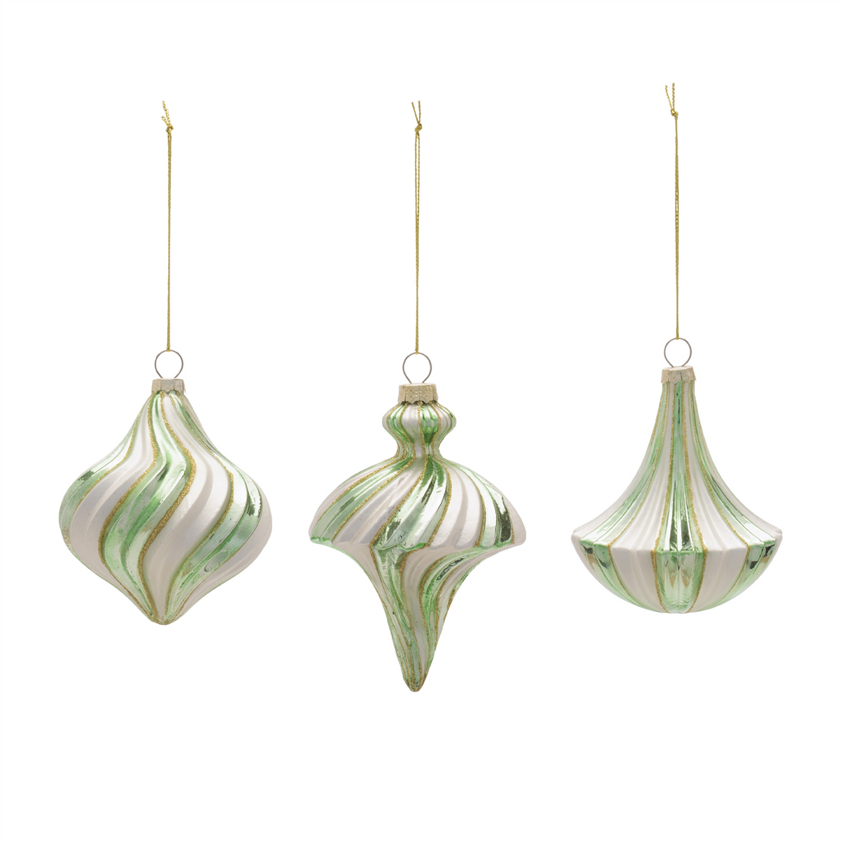 Ornament (Set of 12) 3"H, 3.25"H Glass