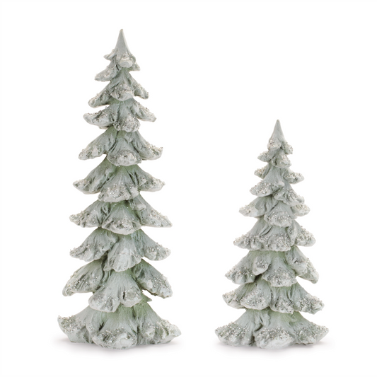 Tree (Set of 2) 13.25"H, 18"H Resin -Ship Only