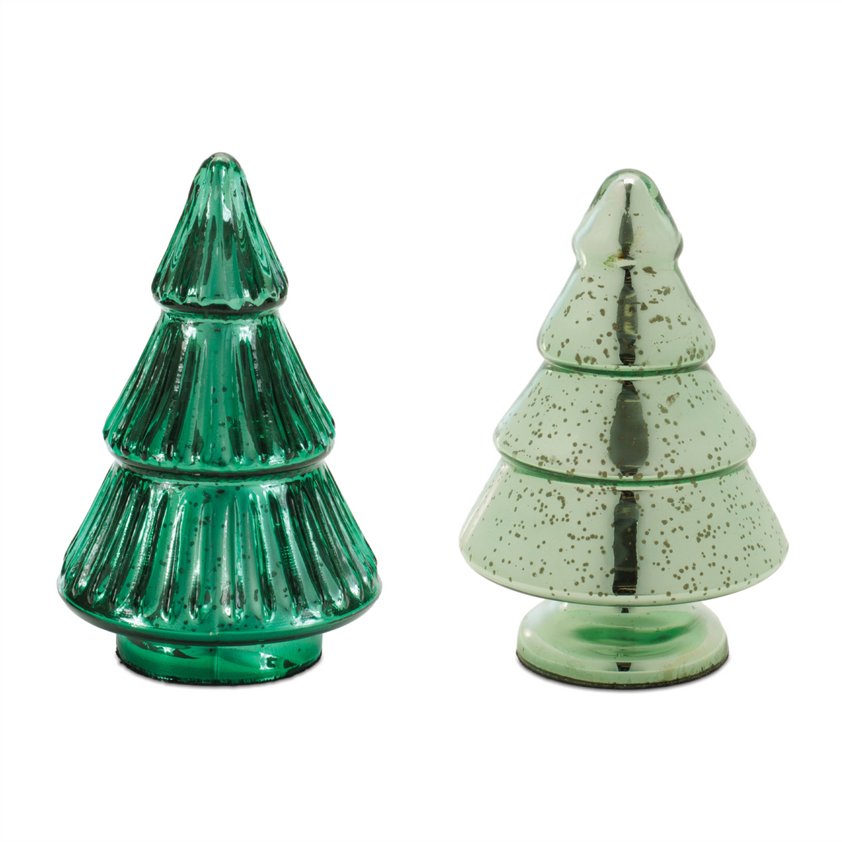 Tree (Set of 2) 6.5"H, 6.5"H Glass -Ship Only