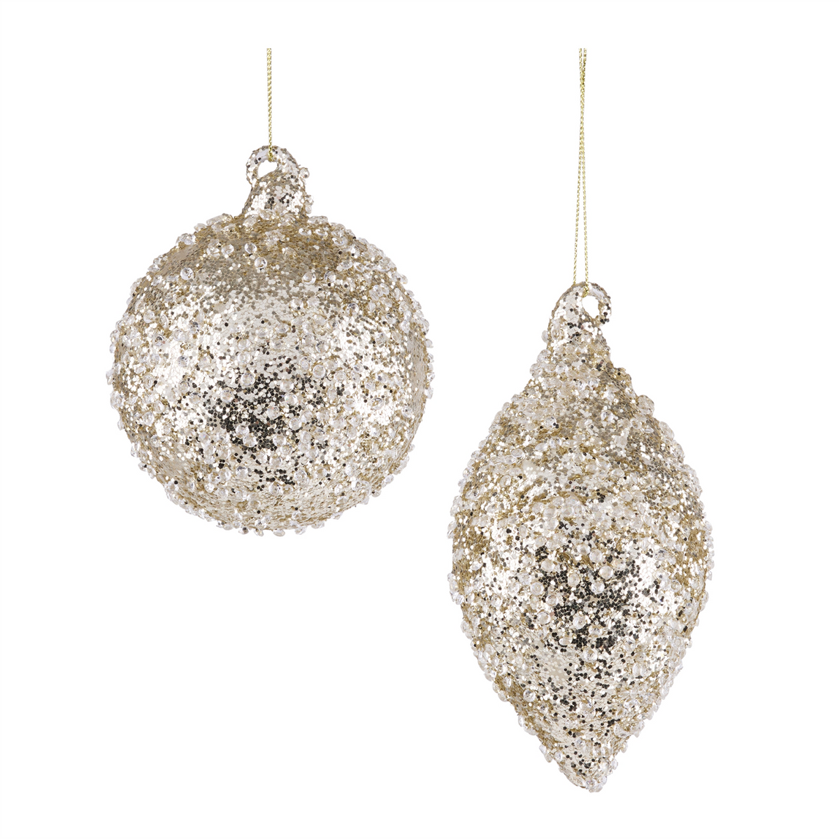 Ornament (Set of 6) 4"D, 5.5"H Glass